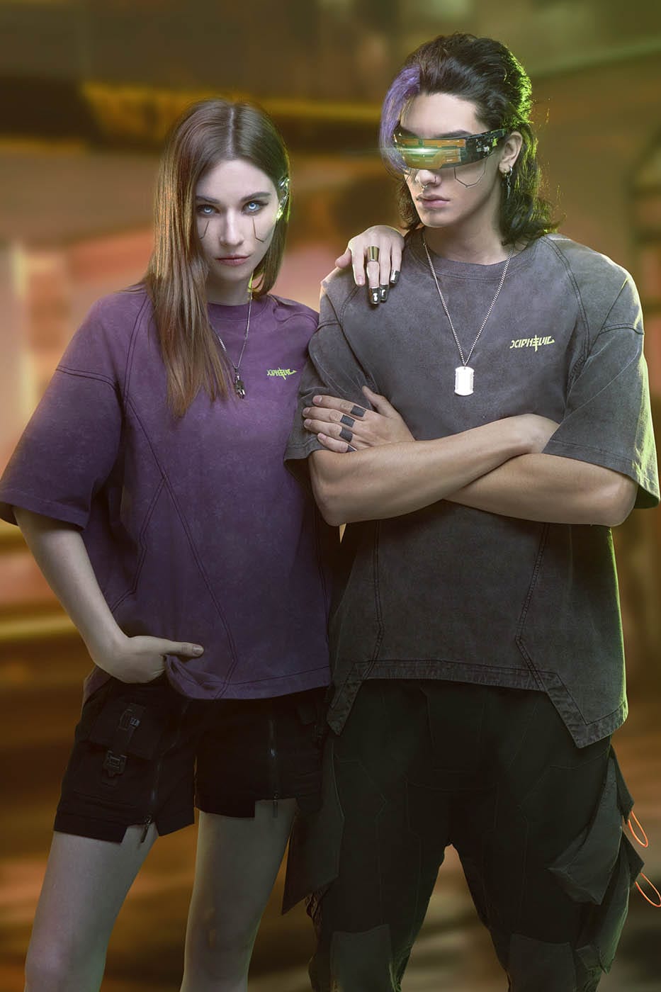 XIPHEVIL Spliced Luminescence LOGO T-Shirt