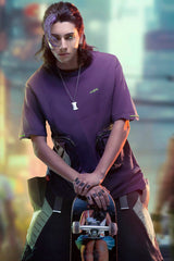 XIPHEVIL Asymmetrical Spliced Double-Pocket T-Shirt