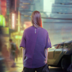 XIPHEVIL Asymmetrical Spliced Double-Pocket T-Shirt