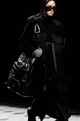 FACEONLAB Multi-Pocket Faux Leather Nomad Bag