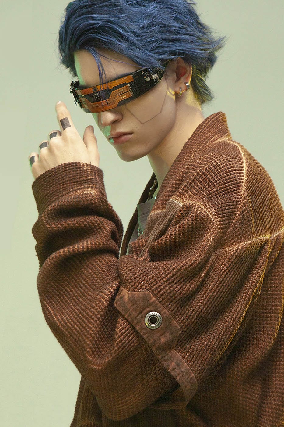 XIPHEVIL Cyberpunk Double-Layer Taoist Robe