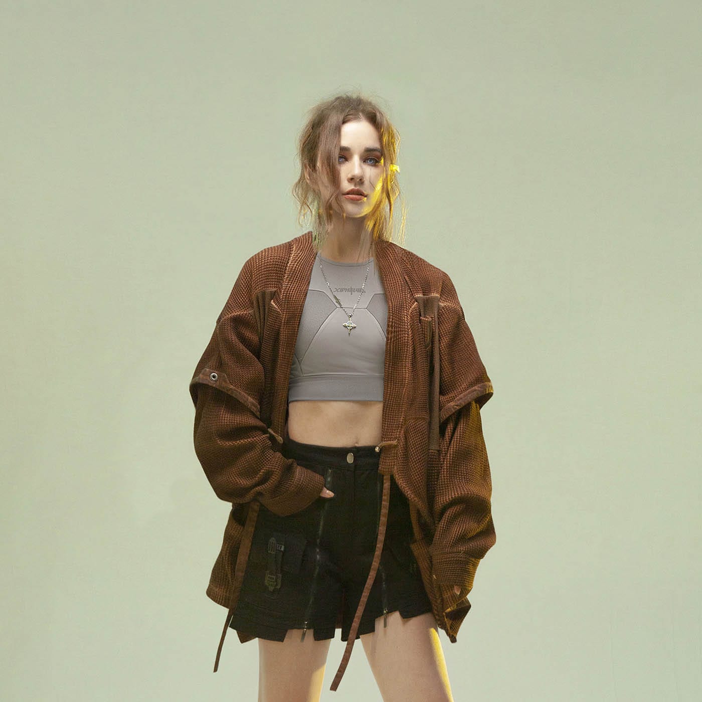 XIPHEVIL Cyberpunk Double-Layer Taoist Robe