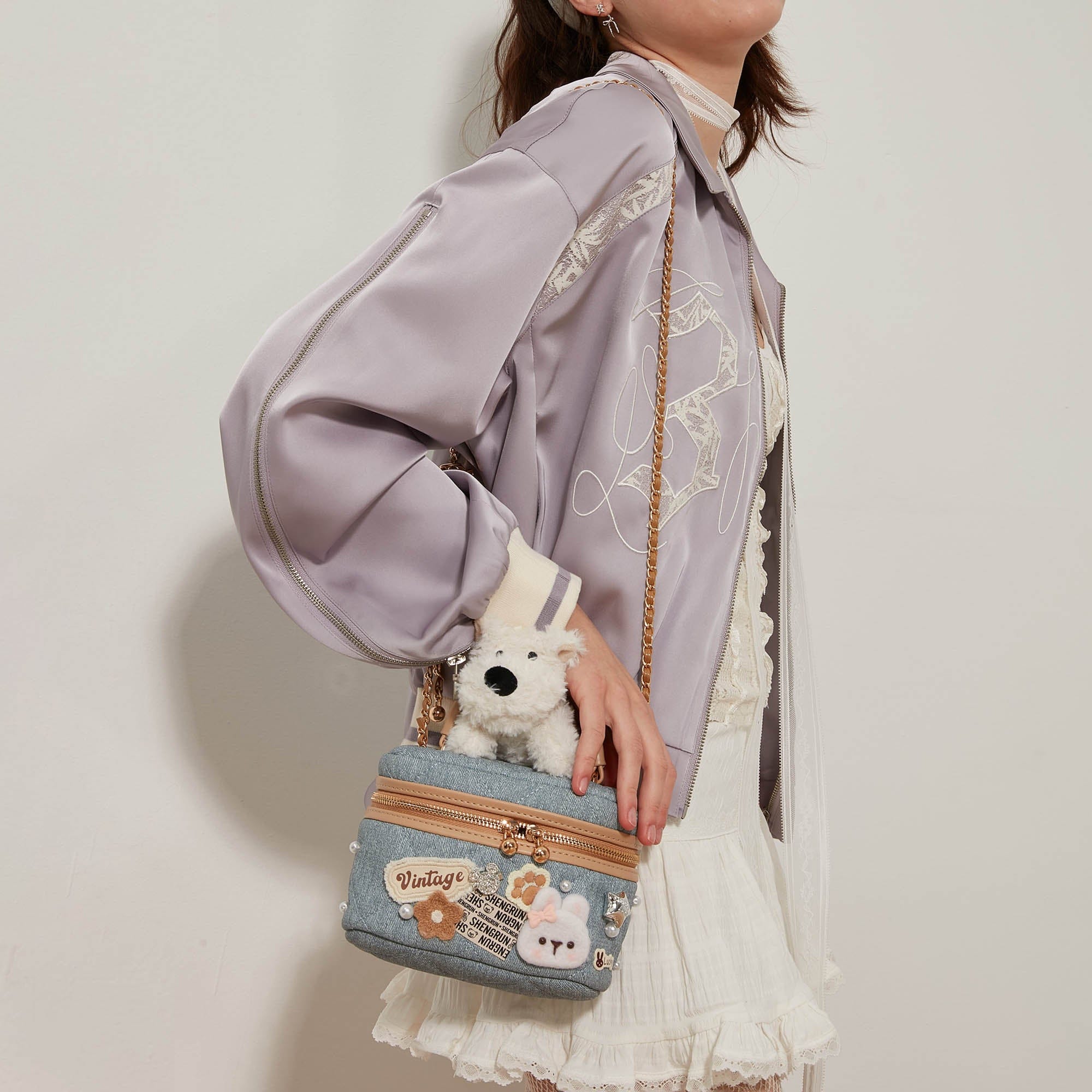 BLING BOX Westie Cosmetic Case Crossbody Bag