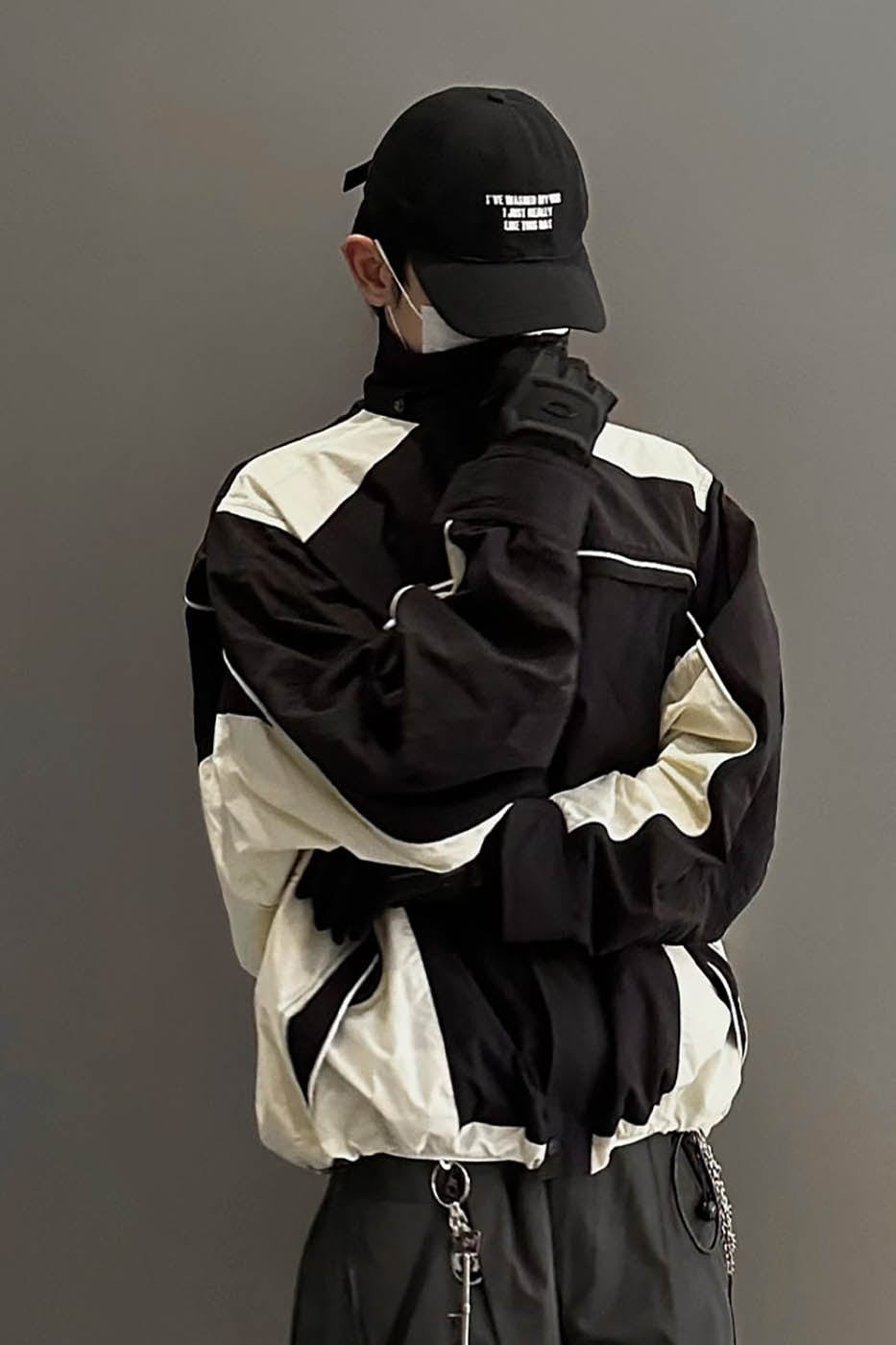 F2CE Deconstructed Detachable-Hood Color-Block Windbreaker