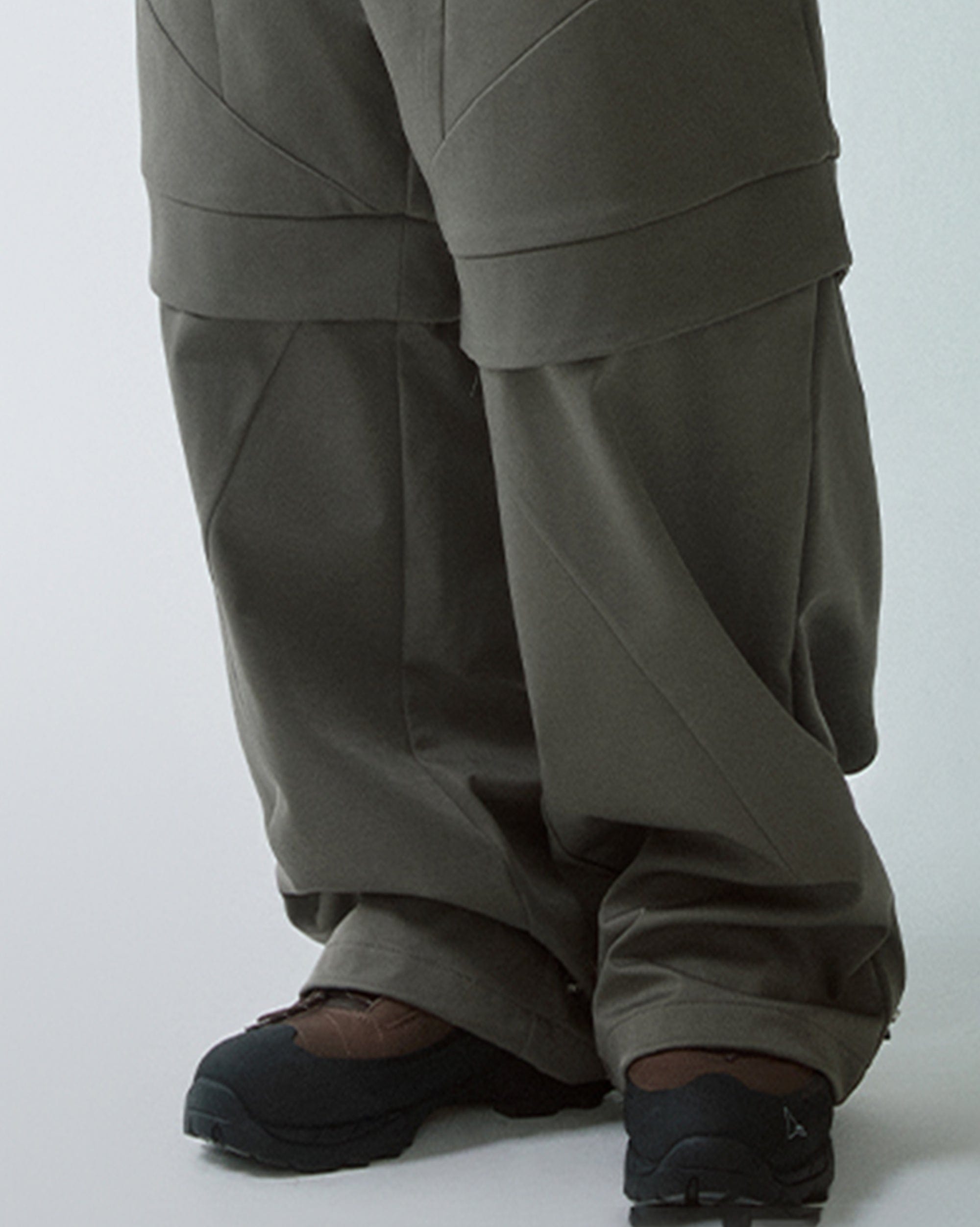 F2CE Modern Deconstructed Double-Knee Rivet Pants