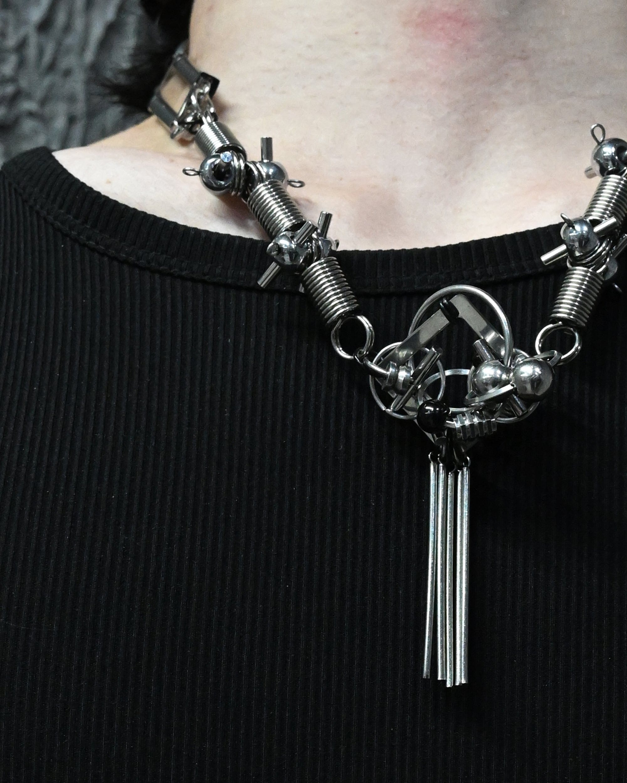 ILLUSORY Ex Machina Adjustable Tassels Rivet Necklace