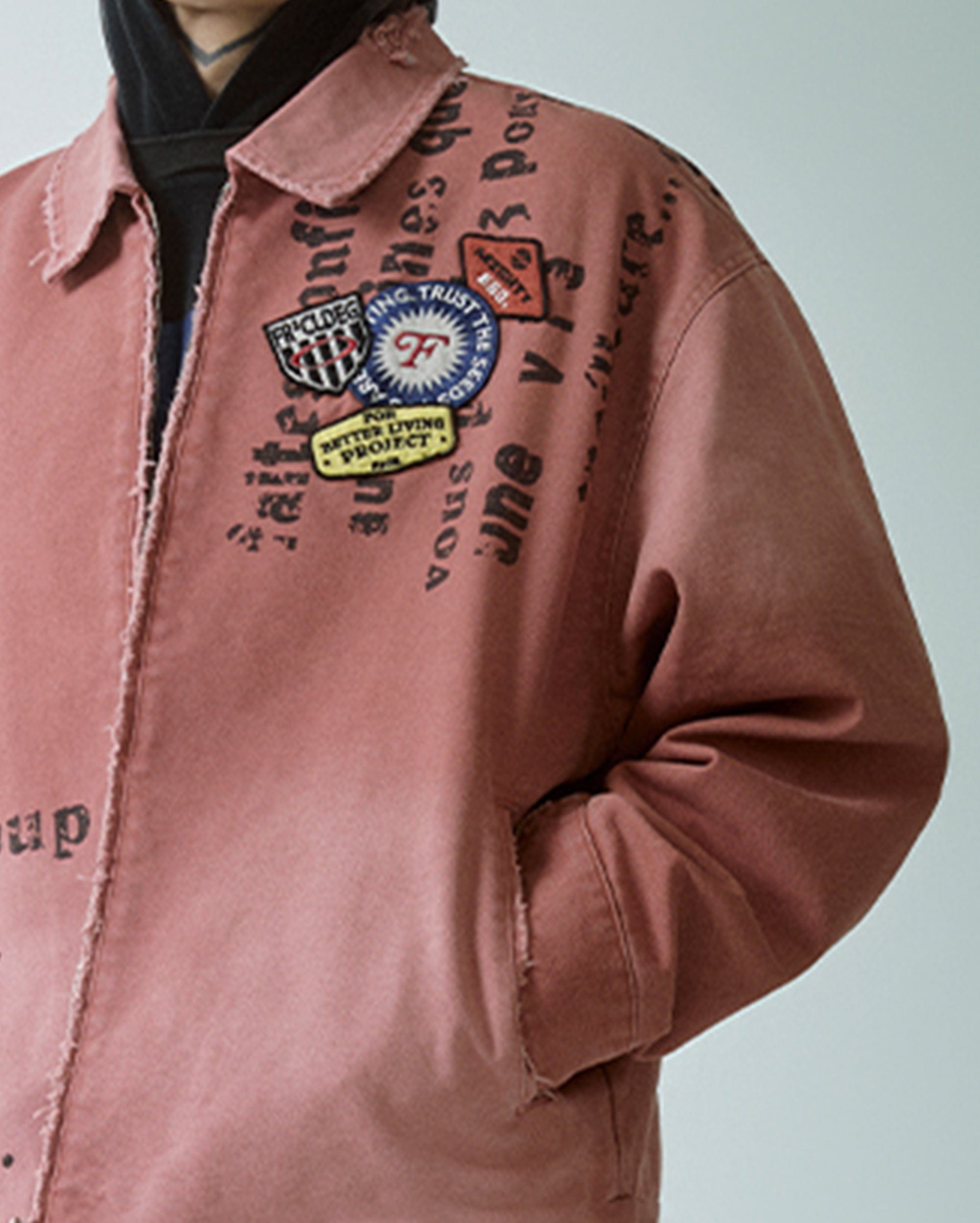 F2CE Distressed Badge Patchwork Jacket
