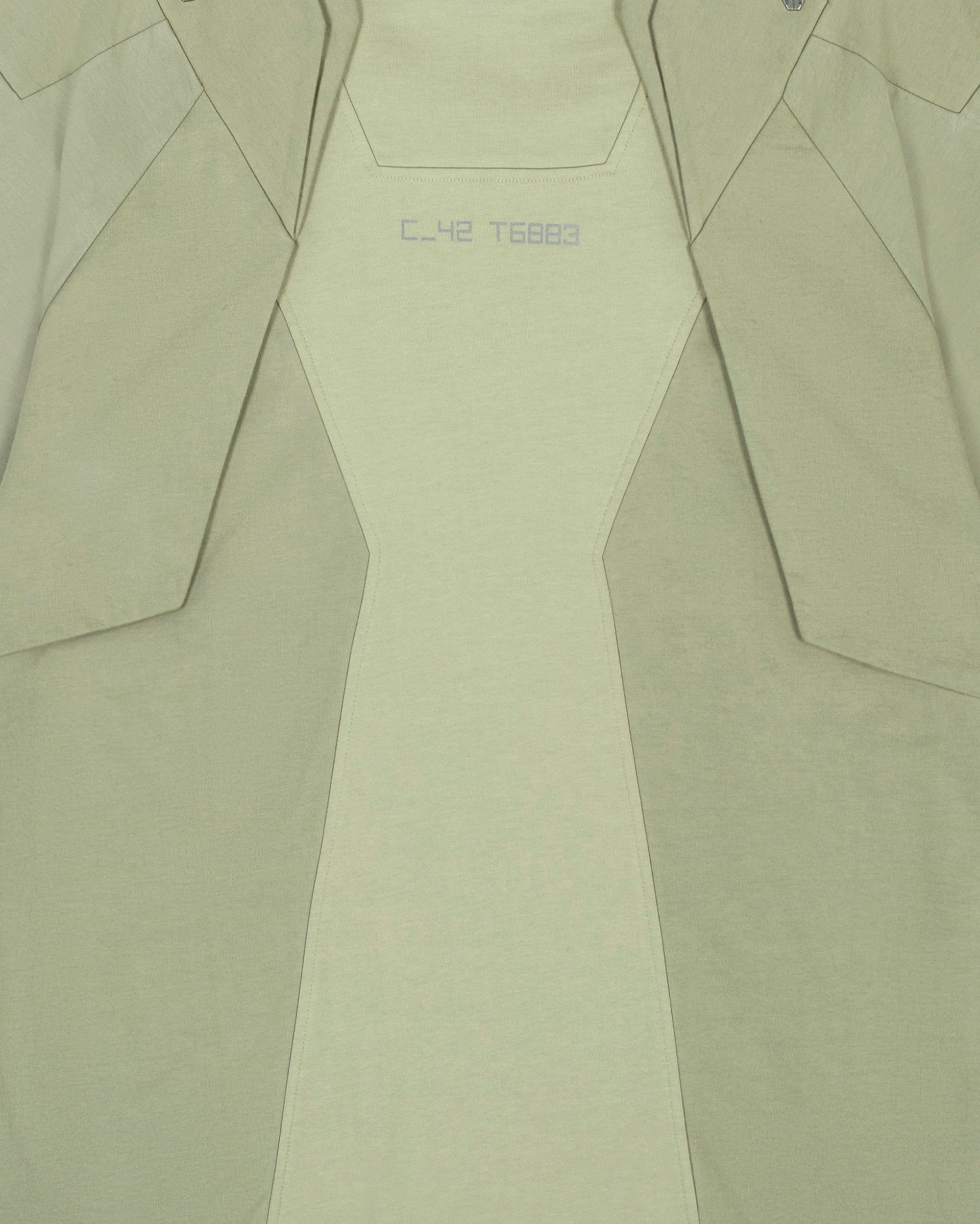 XIPHEVIL Deep Zone Deconstructed Armor Rivet T-Shirt Green