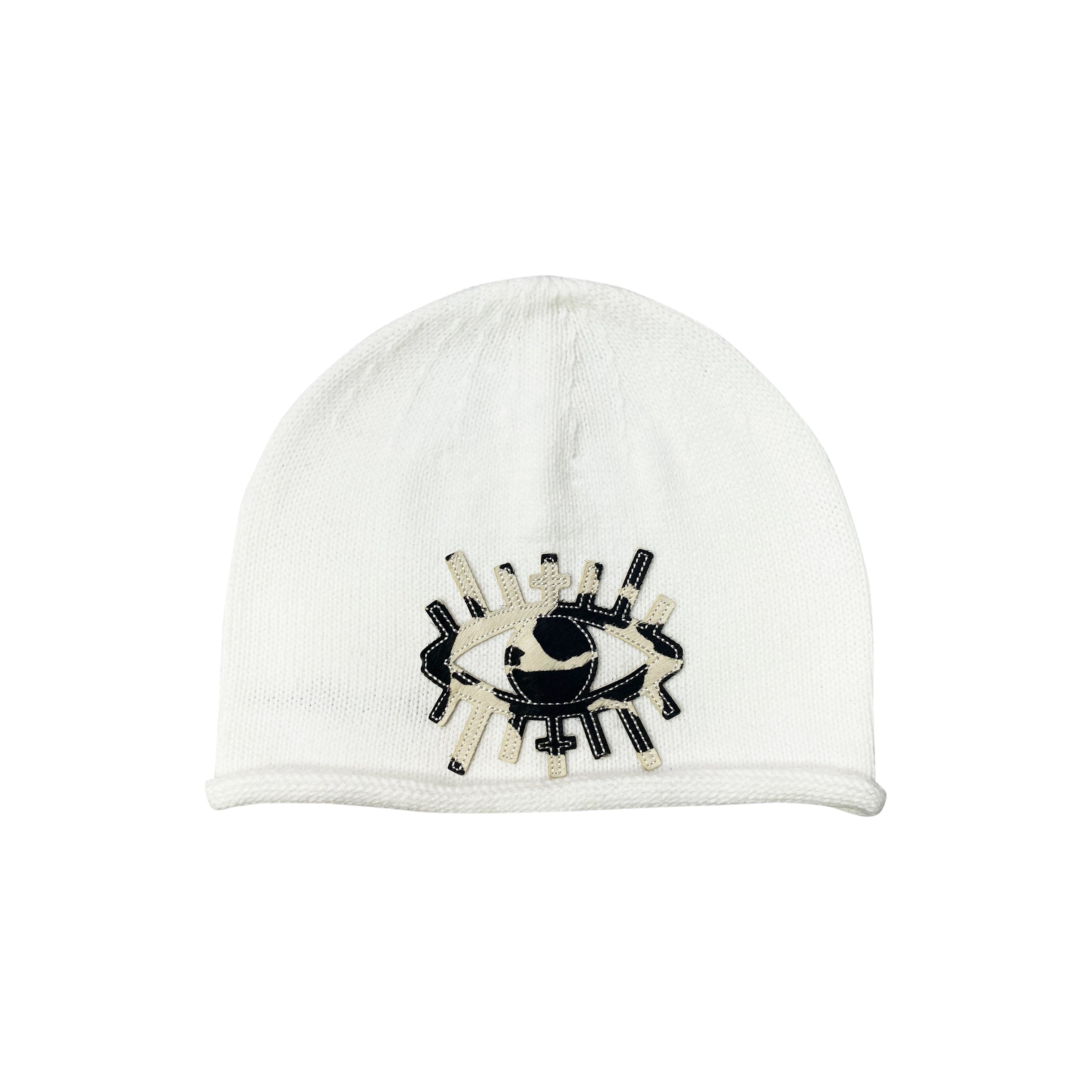 PHANTOMHUNTER Embroidery Eye Patchwork Beanie