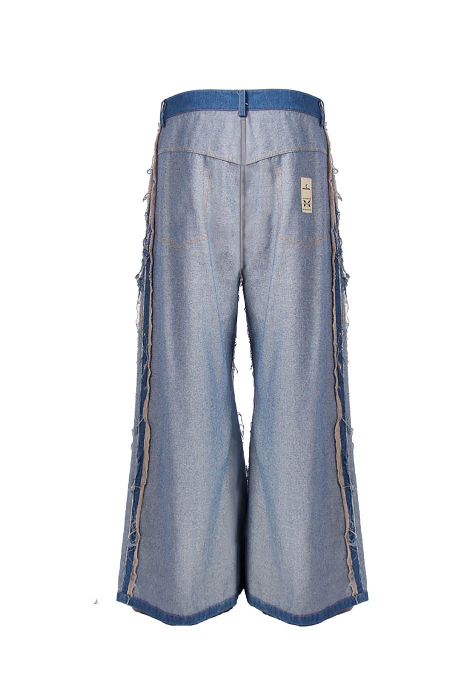 RELABEL Inside-Out Spliced Frayed Baggy Jeans