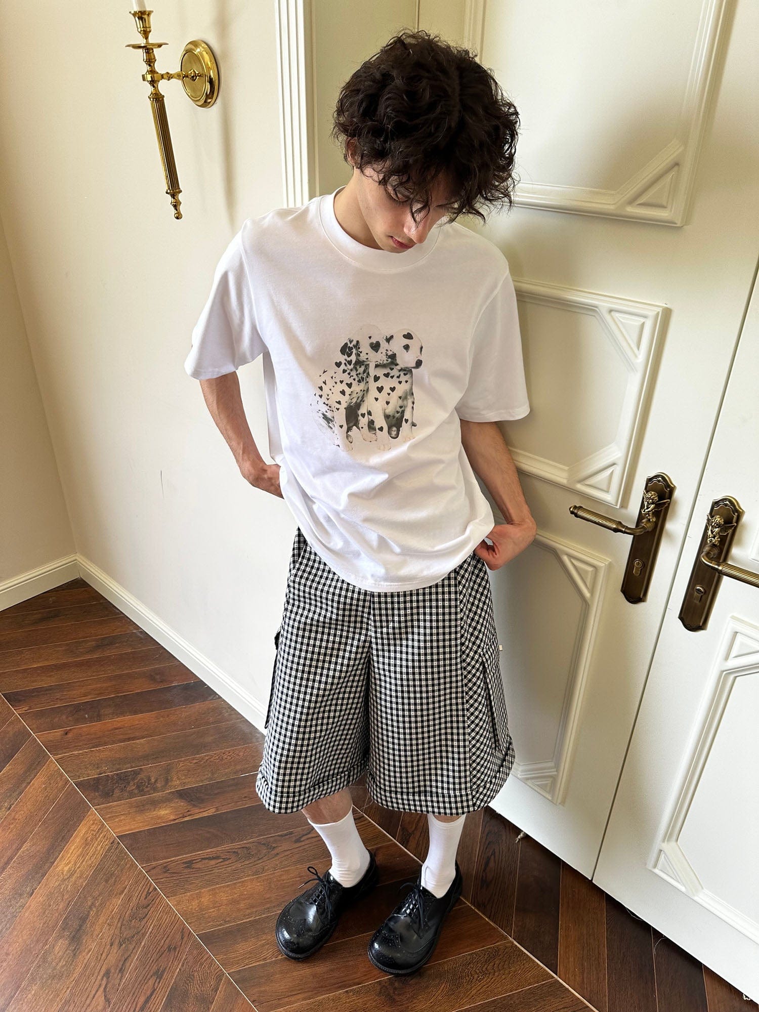 SOURPLUM Heart Dalmatian Graphic T-Shirt