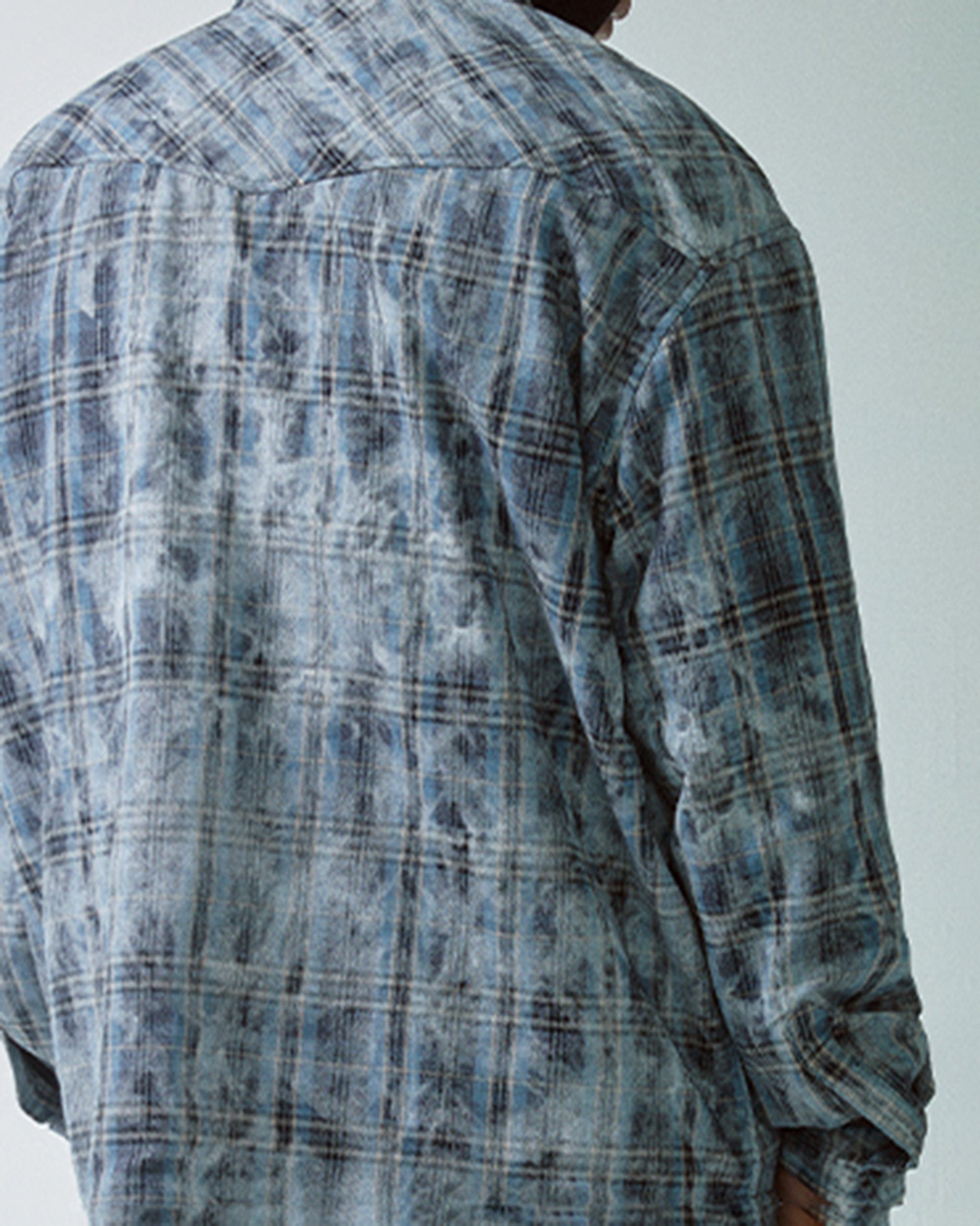 F2CE Spliced Abstract Plaid Shirt