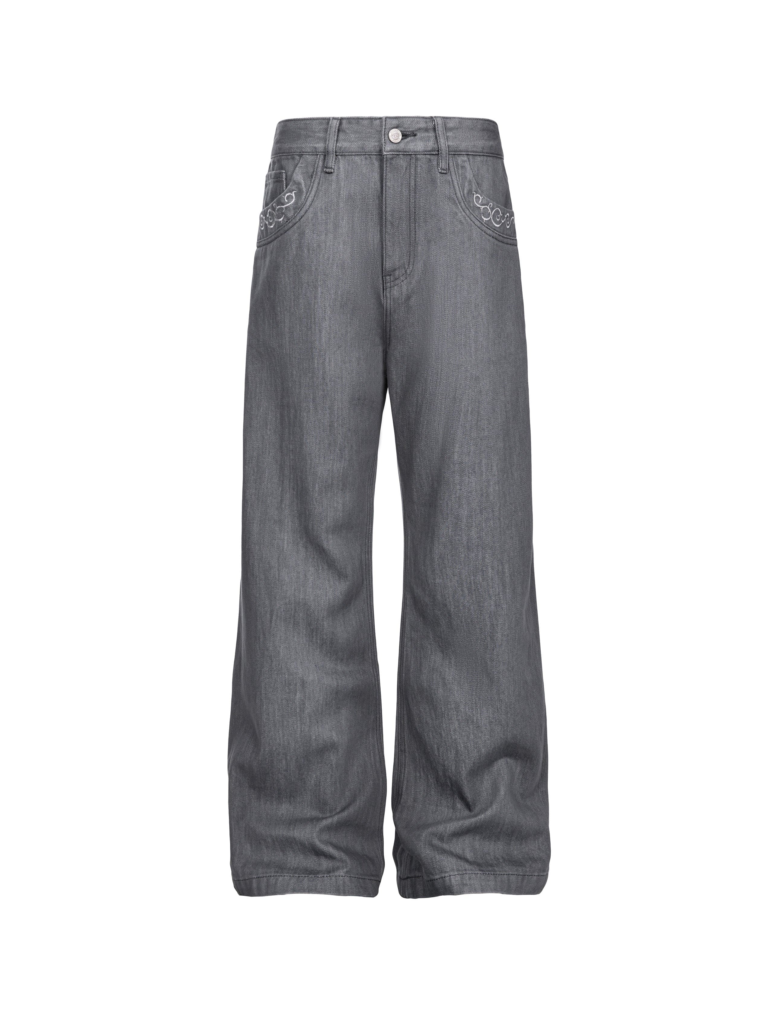 CATSSTAC Floral Embroidered Flared Jeans