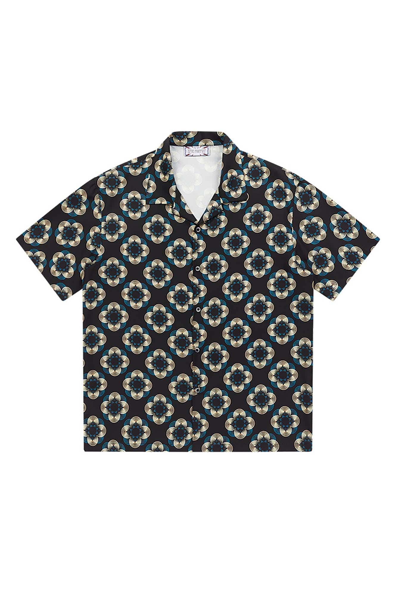 EPIC POETRY Geometric Floral Cuban Shirt
