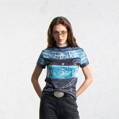 LEONSENSE Full Print Jeans T-Shirt