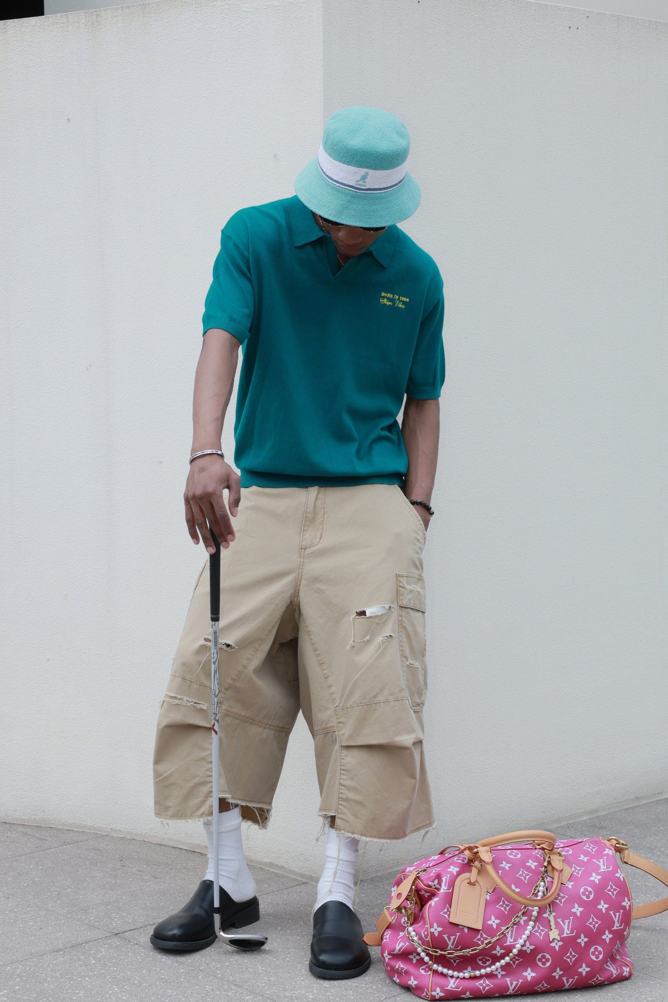 STEEPC Ripped Multi-Pocket Spliced Shorts