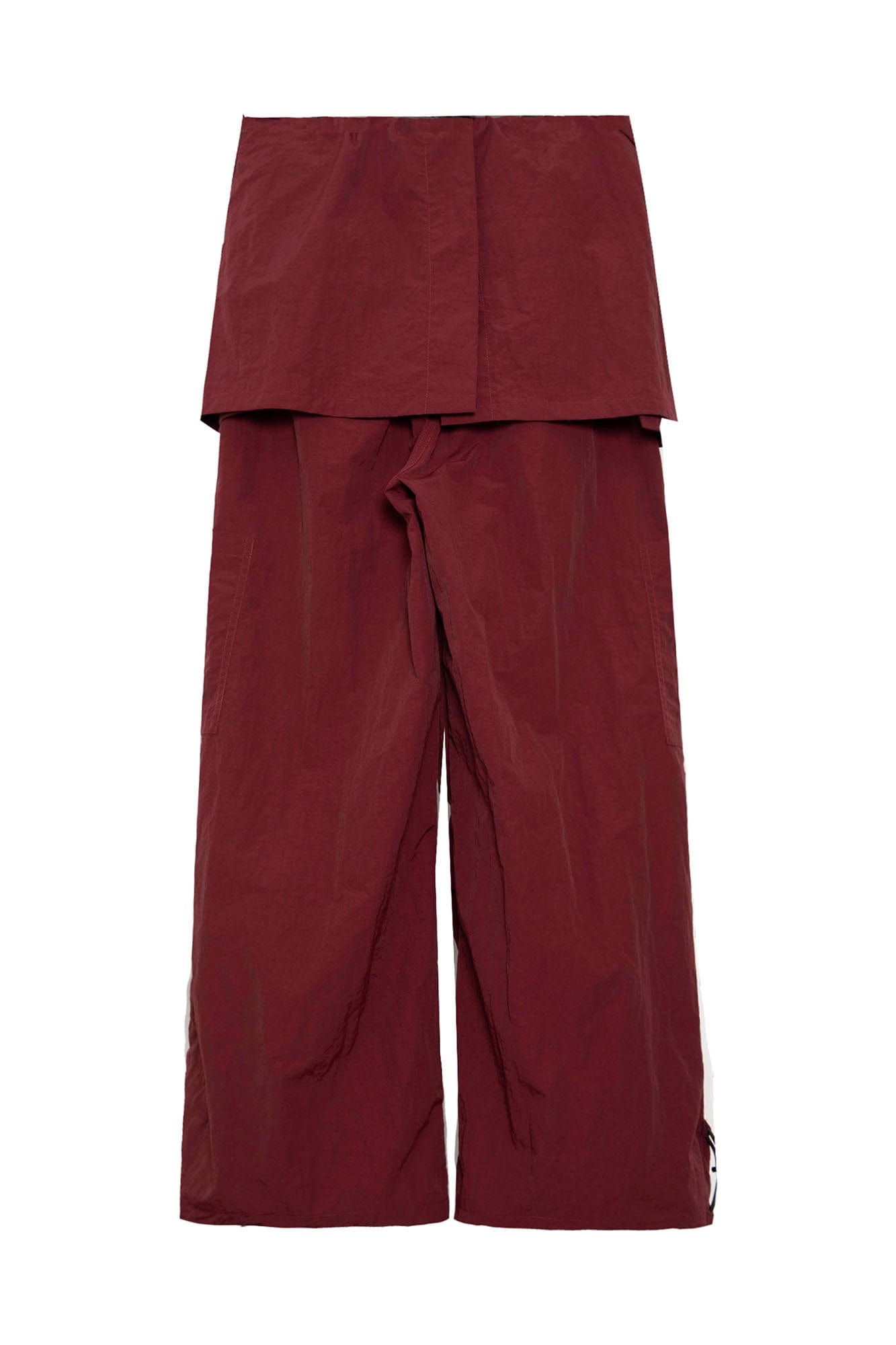 ASSEEN Detachable Draped Flap Wrinkled Parachute Pants