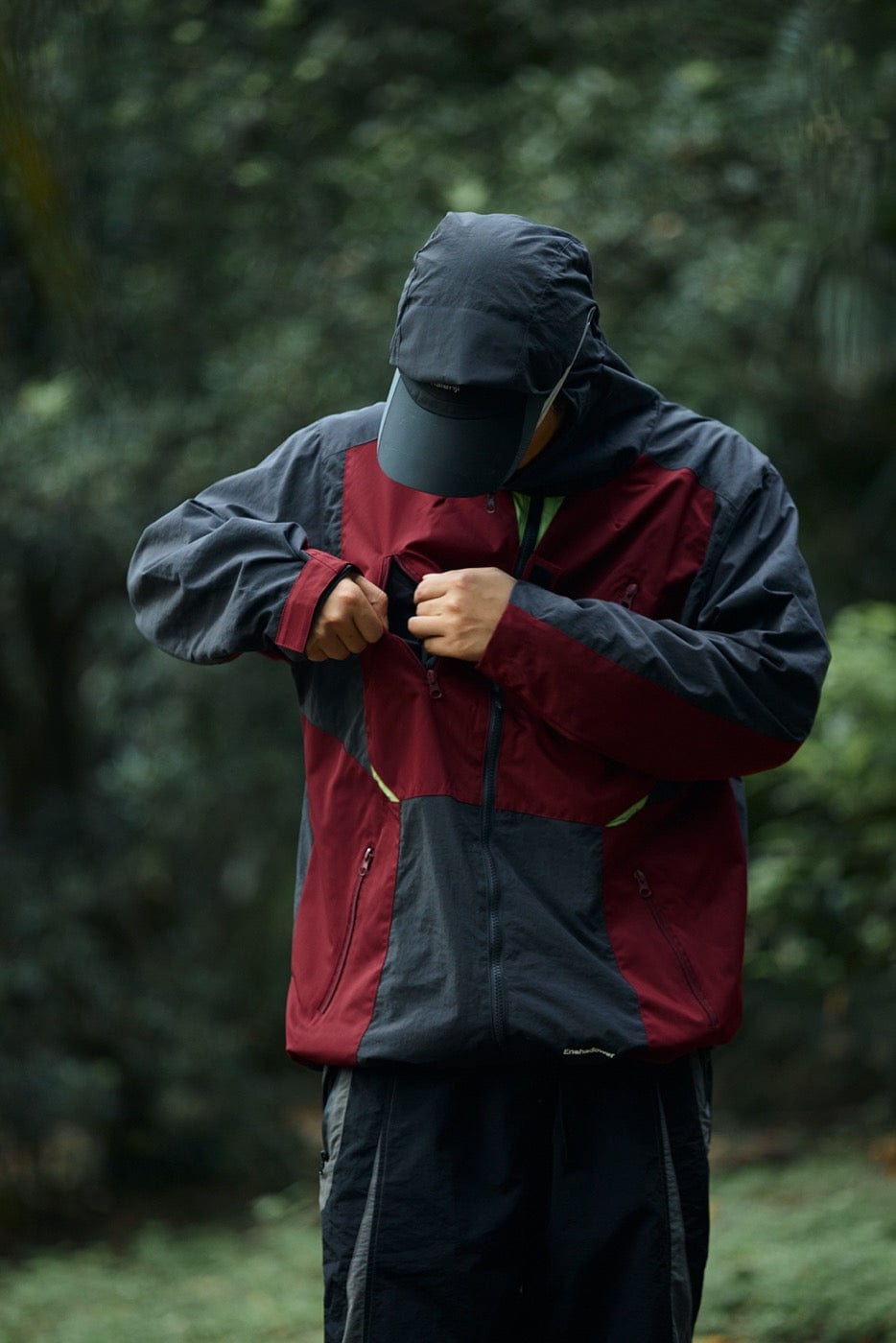 ENSHADOWER 10th Anniversary Spliced Contrasted Windbreaker