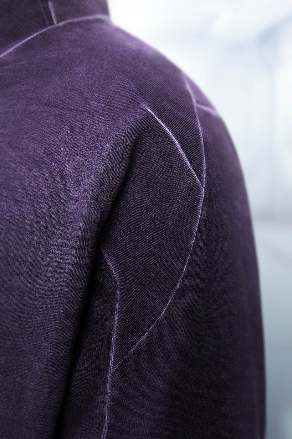 XIPHEVIL Futuristic-Distressed Paneled L/S Tee