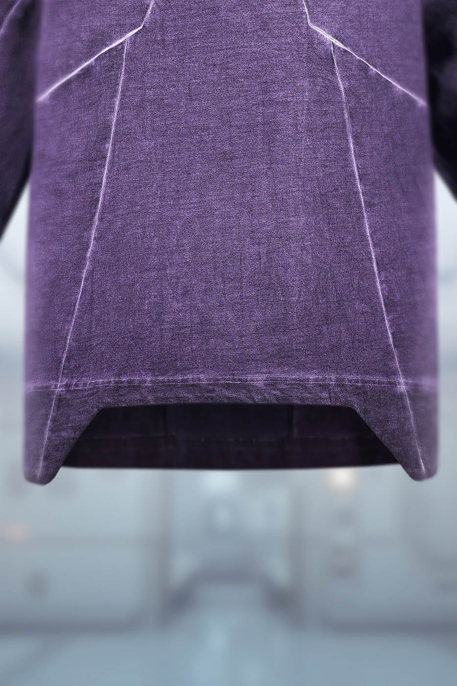 XIPHEVIL Futuristic-Distressed Paneled L/S Tee