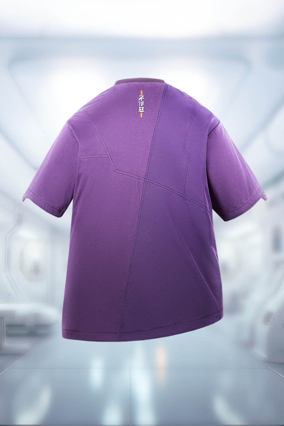 XIPHEVIL Asymmetrical Spliced Double-Pocket T-Shirt