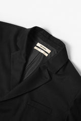 RELABEL Detachable-Collar Wool-Blended Pleated Blazer
