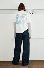 KREATE Reversed Fold-Over Wide-Leg Jeans