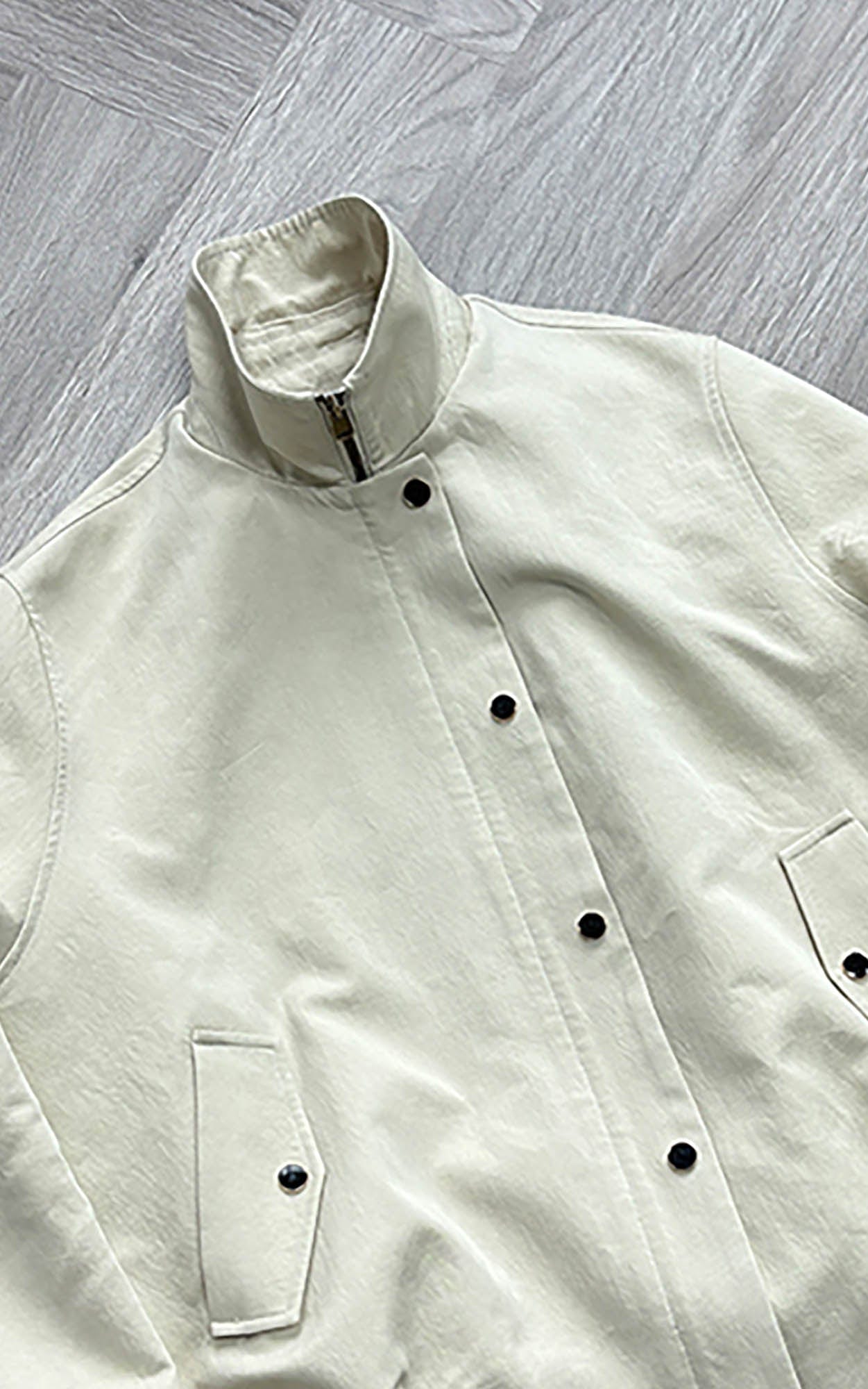 KREATE Gem Button Stand-Collar Wellington Jacket
