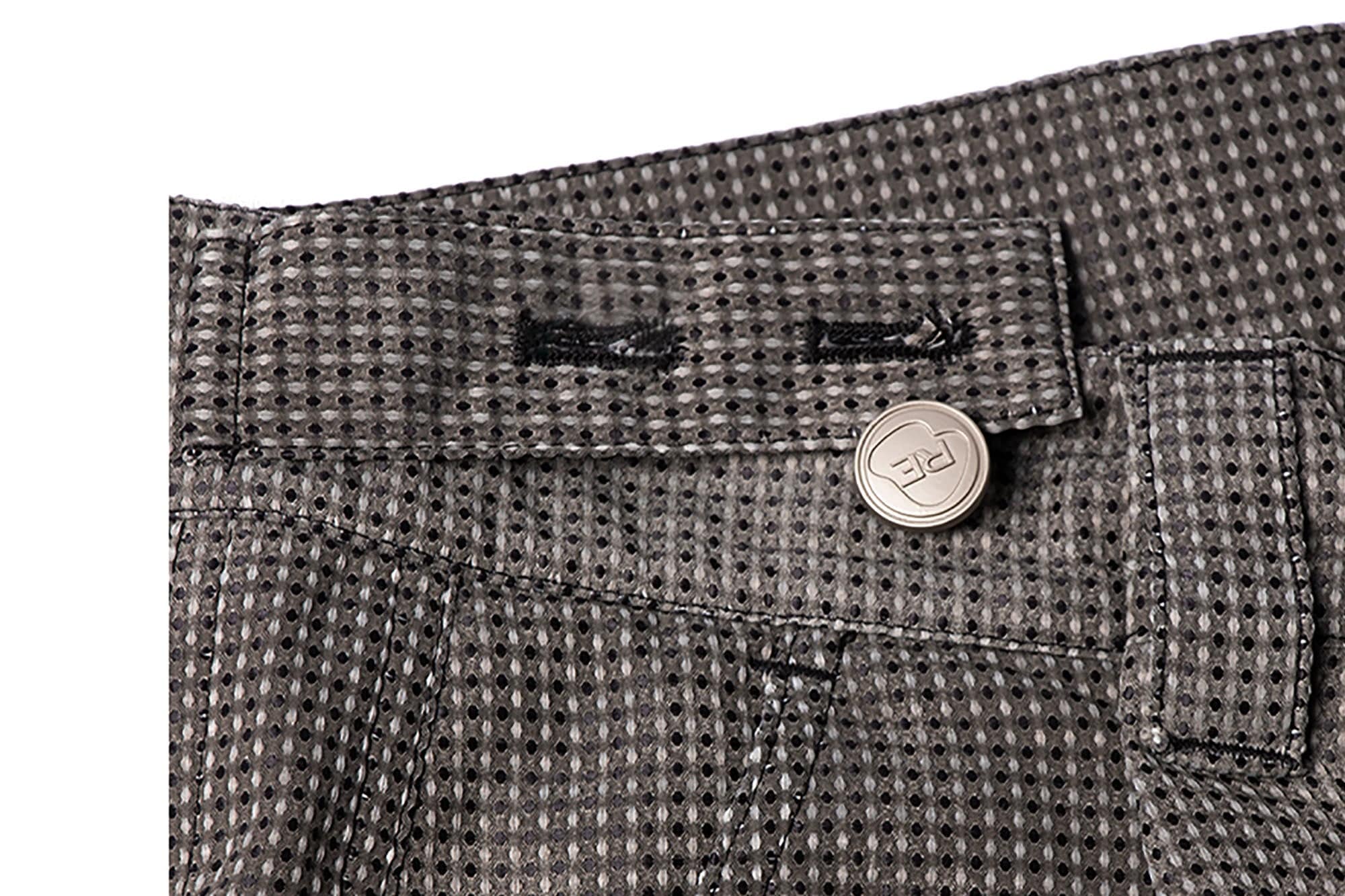 RELABEL Mini Checker Multi-Pocket Strap Pleated Cargo Pants Dark Gray