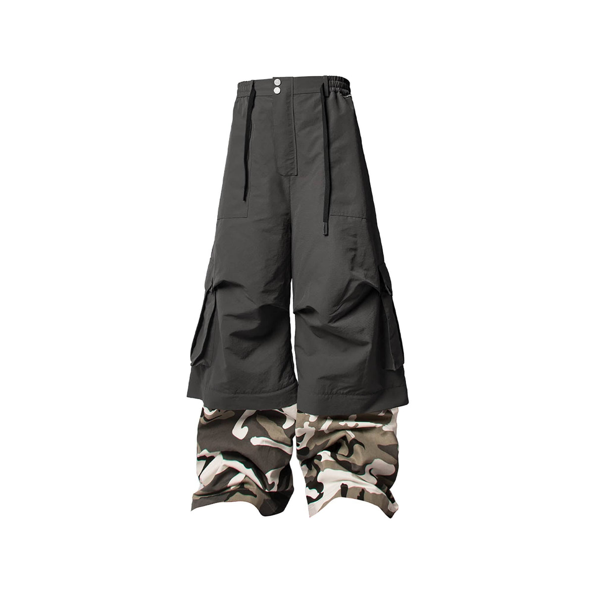 RELABEL Multi-Way Convertible Camo-Leg Cargo Pants
