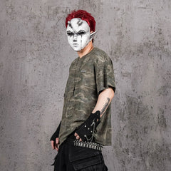 UNDERWATER Distressed Camo Oversized T-Shirt