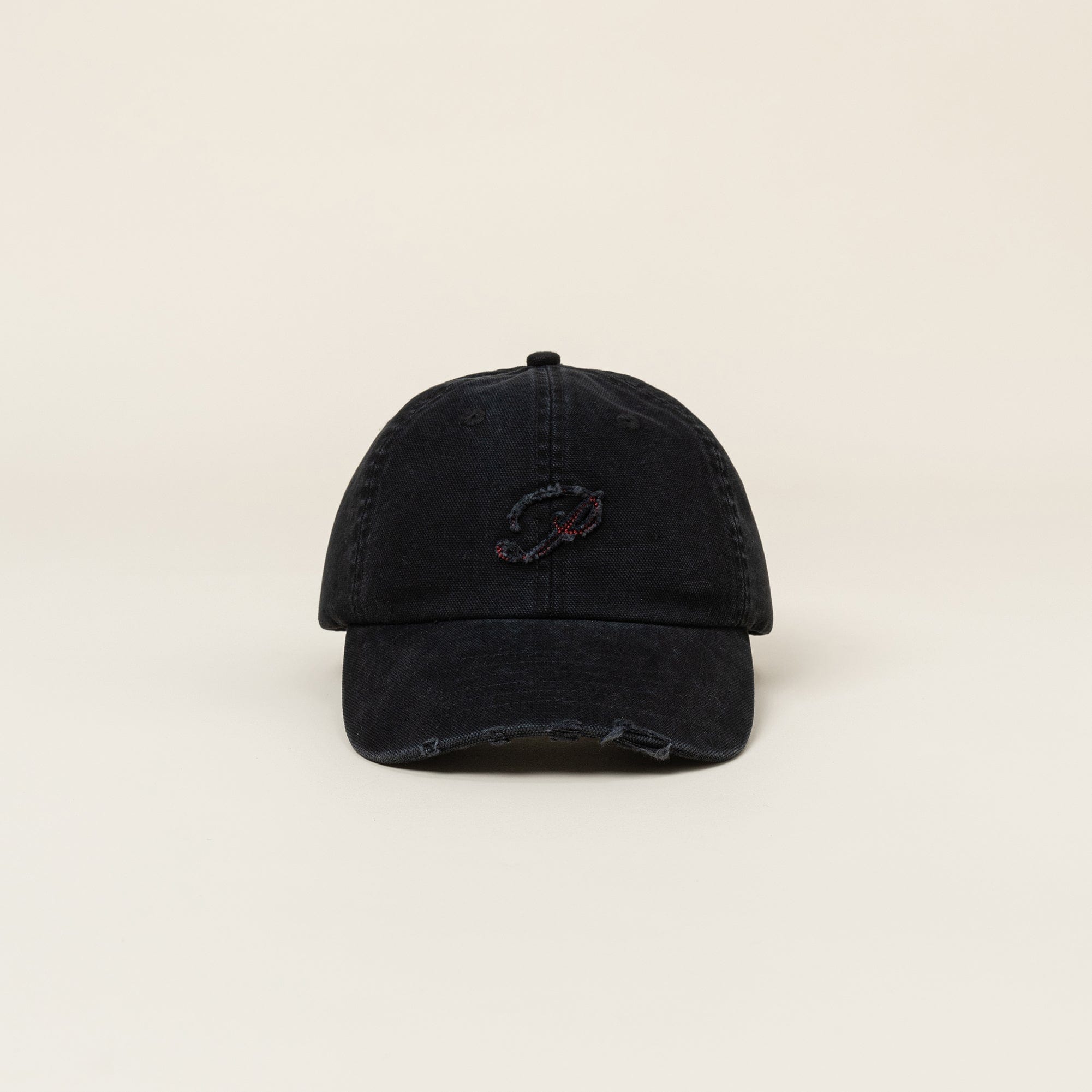 OPICLOTH Distressed LOGO Embroidered Cap
