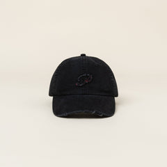 OPICLOTH Distressed LOGO Embroidered Cap