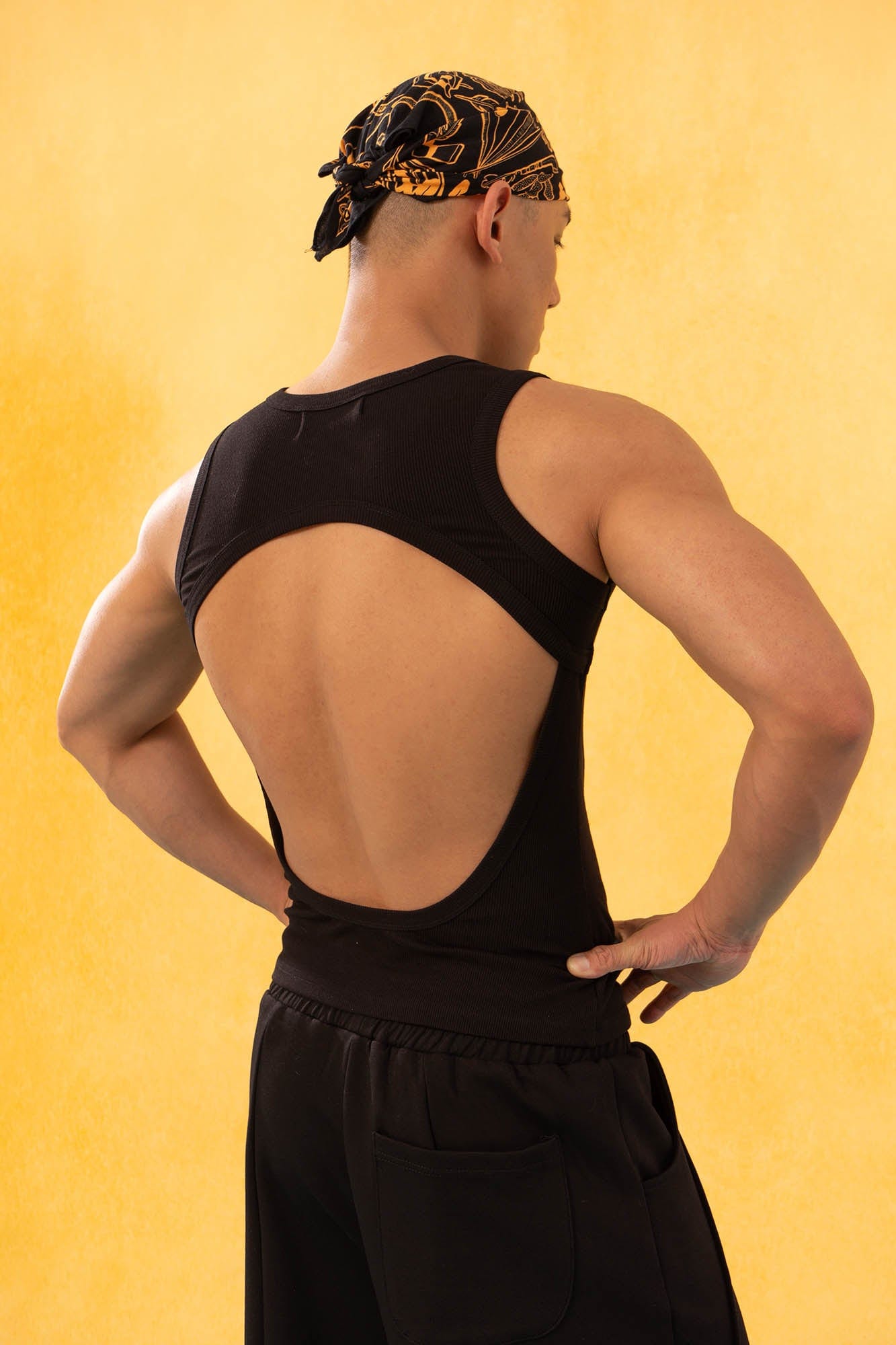 CLP Diamond Backless Ribbed Tank Top
