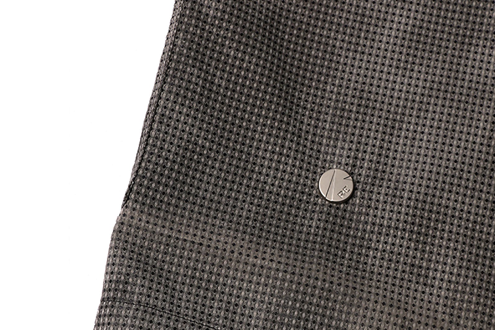 RELABEL Mini Checker Multi-Pocket Strap Pleated Cargo Pants Dark Gray