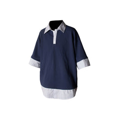 RELABEL Striped Layered Polo T-Shirt