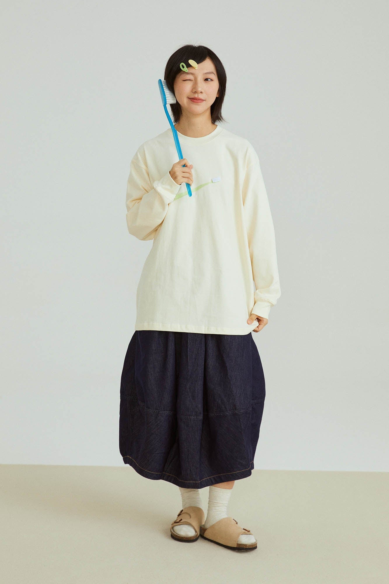 ONADAILYBASIS Toothbrush & Toothpaste Graphic Long-Sleeve Tee