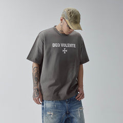 F2CE Distressed Shield Graphic Heavyweight T-Shirt