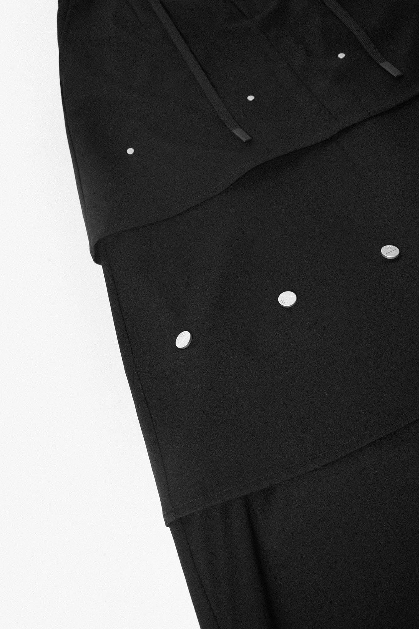 RELABEL Layered Detachable Snap-Fastener Long Skirt