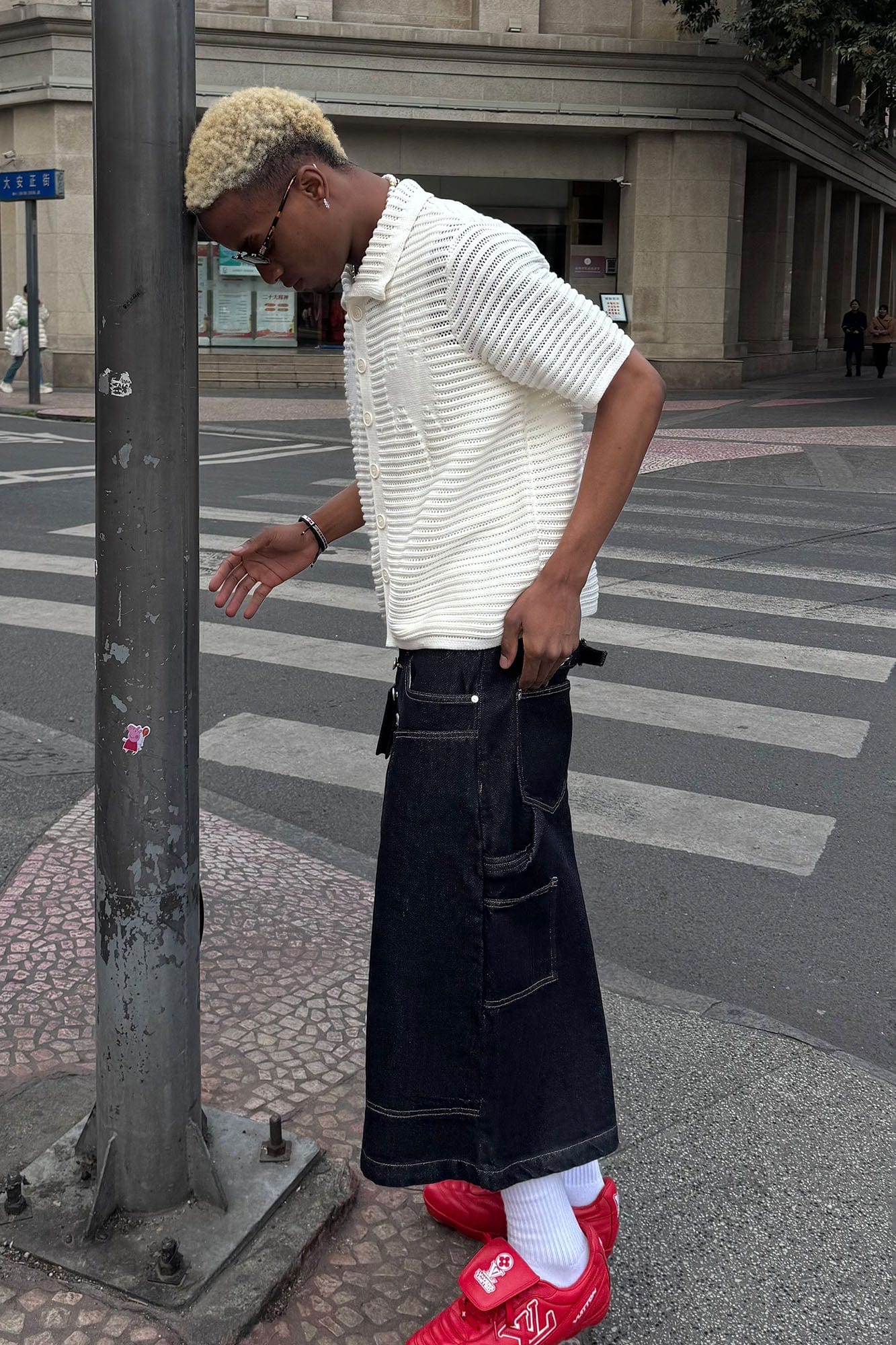 STEEPC Double-Knee Raw Denim Short