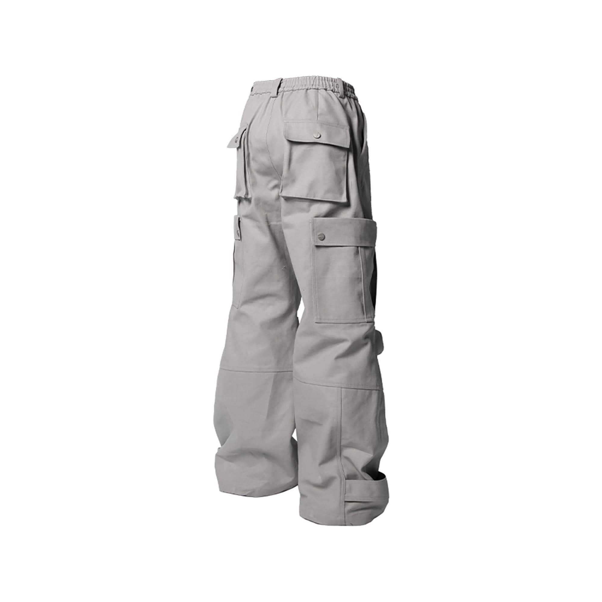 RELABEL Multi-Pocket Oversized Workwear Cargo Pants Gray