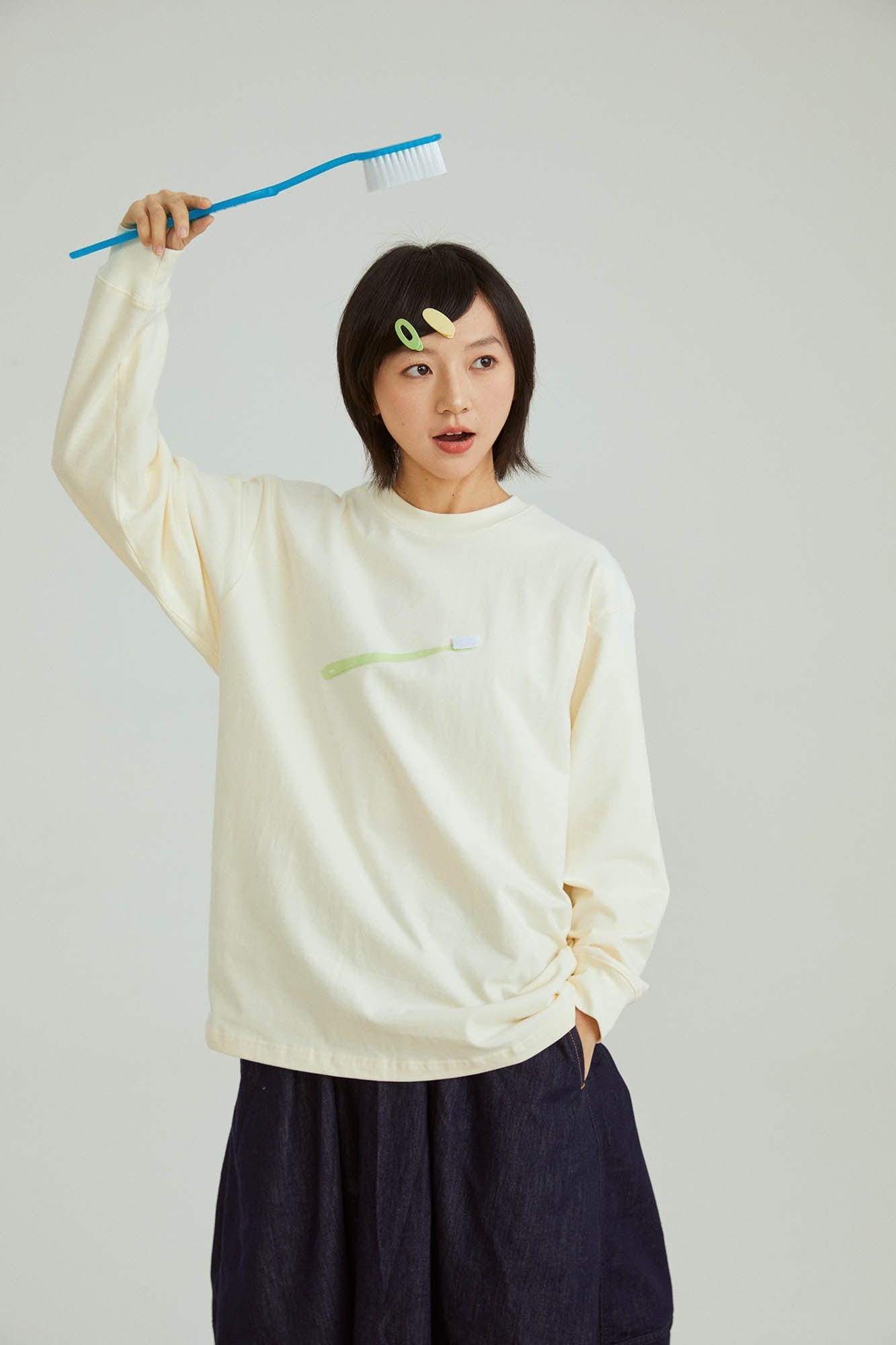ONADAILYBASIS Toothbrush & Toothpaste Graphic Long-Sleeve Tee