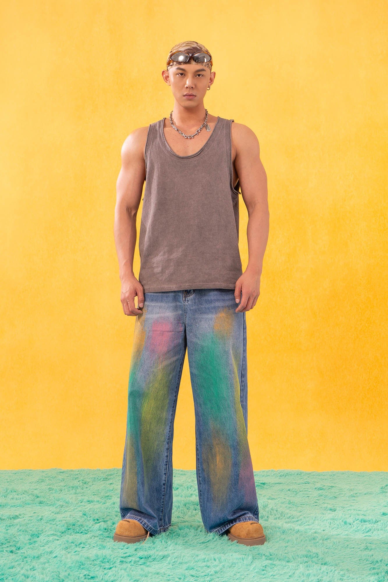CLP Essential Washed Raw-Edge Tank Top