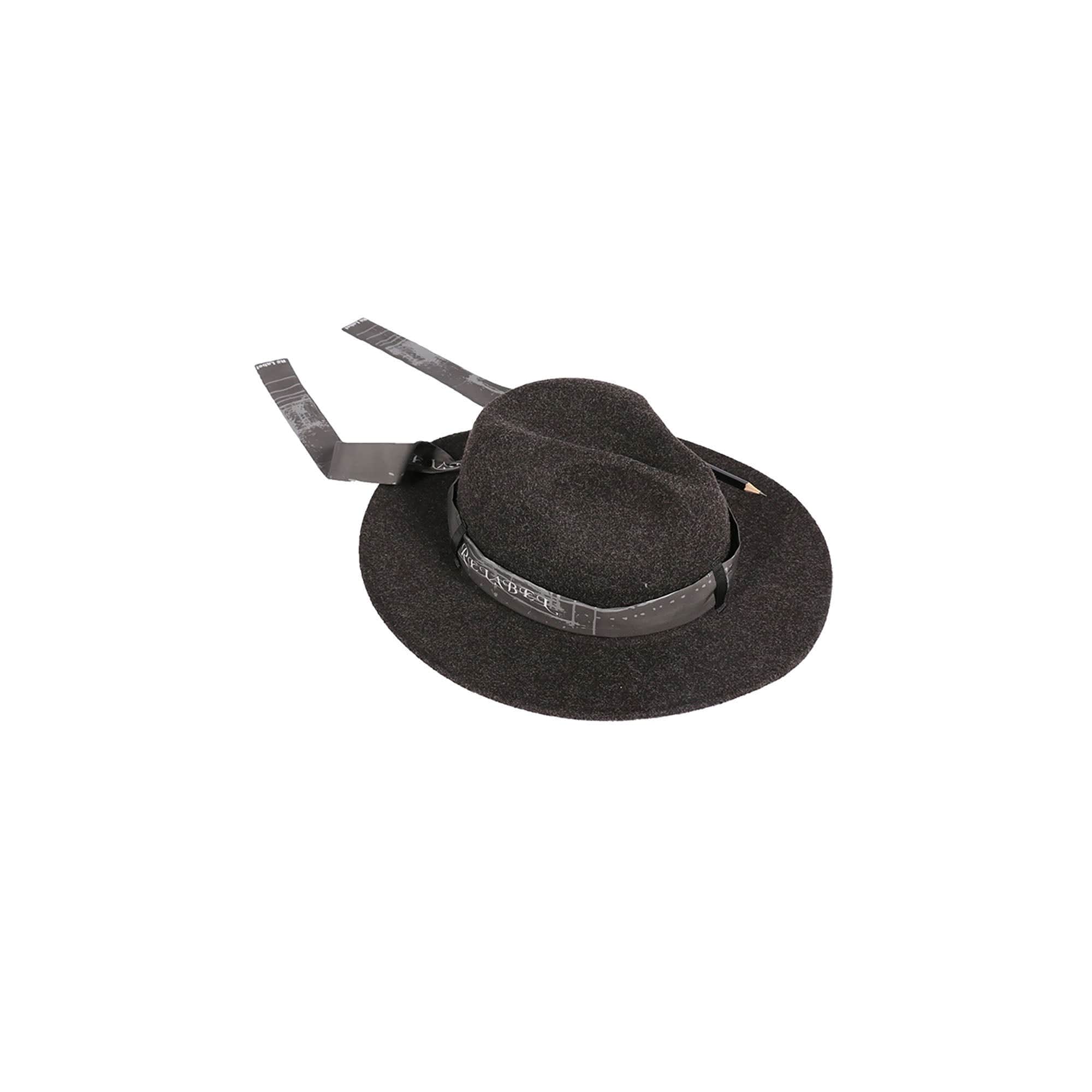 RELABEL Wool Felt Detachable Silk-Scarf Fedora Hat