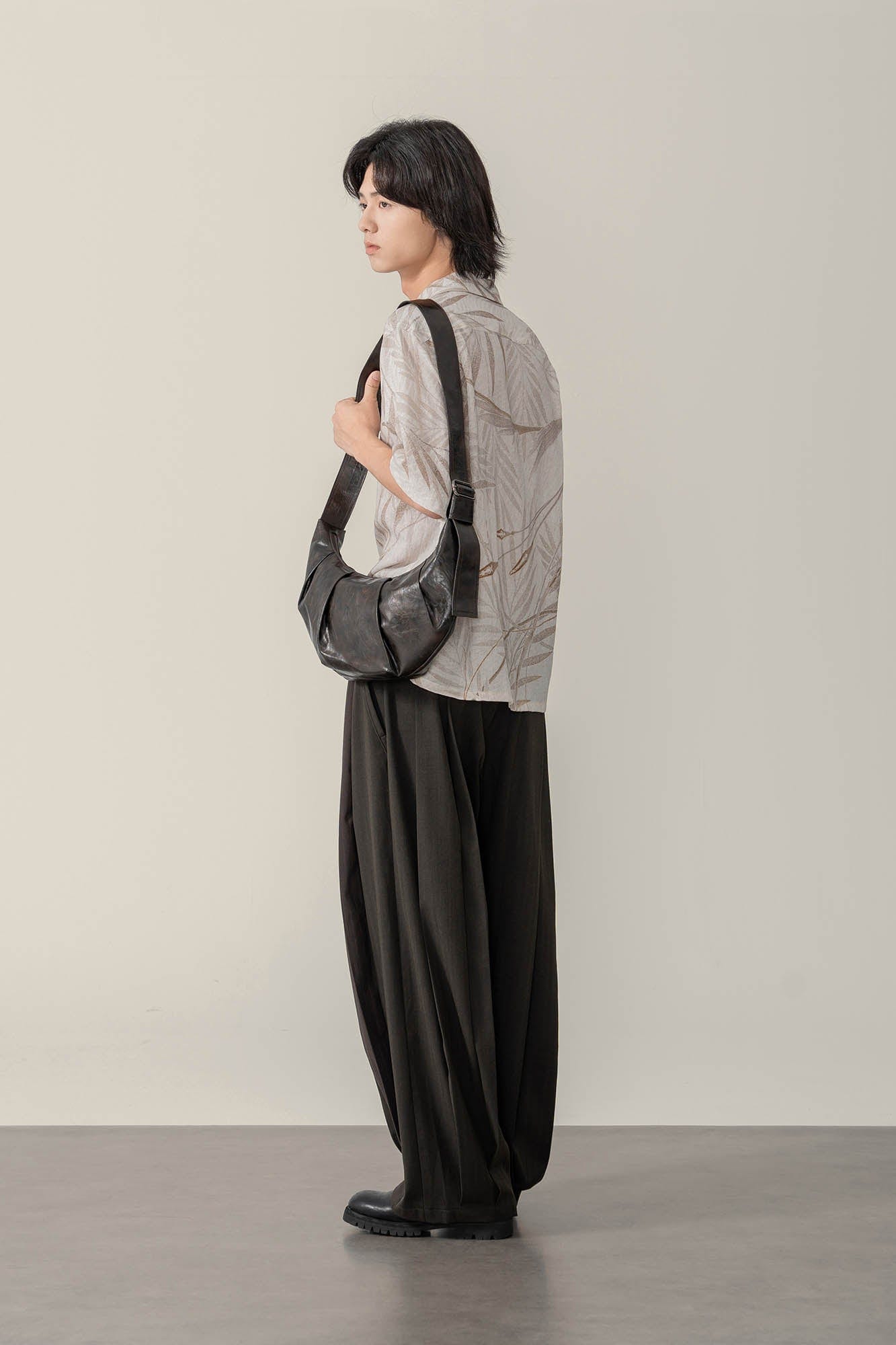 MOITIEDEPETALE Retro Foliage Half Shirt