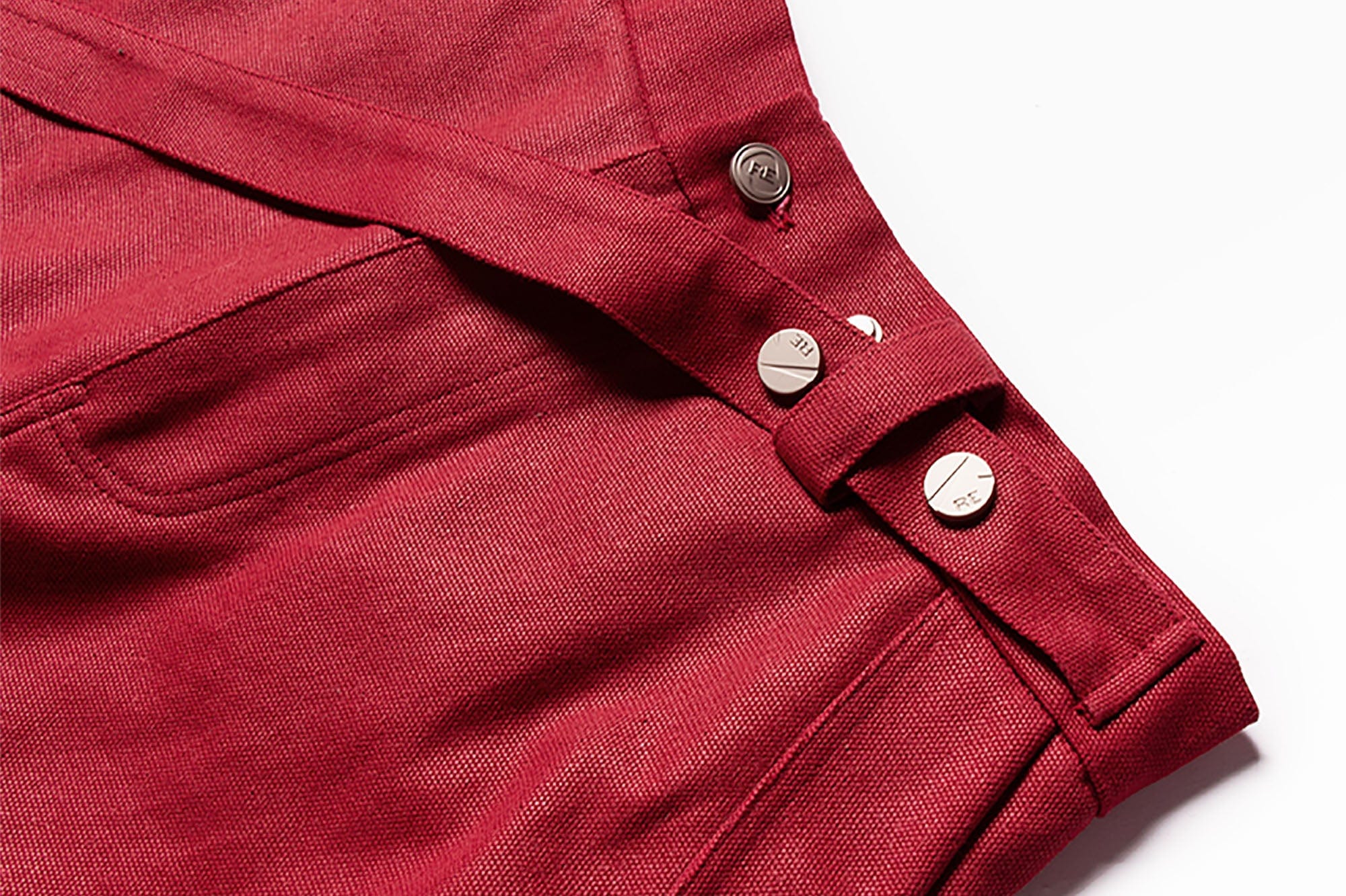 RELABEL Multi-Pocket Oversized Workwear Cargo Pants Red