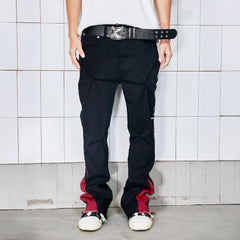 VINKID Arabic Script Crinkled Contrast Spliced Pants