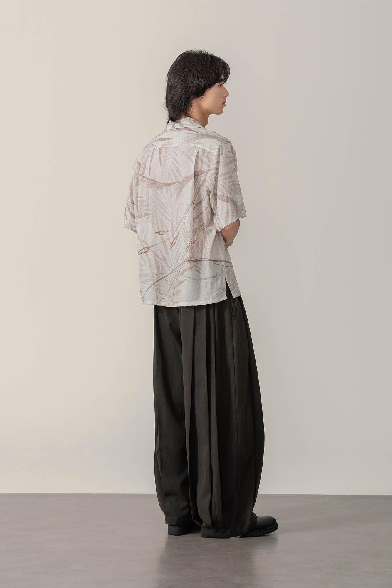 MOITIEDEPETALE Retro Foliage Half Shirt
