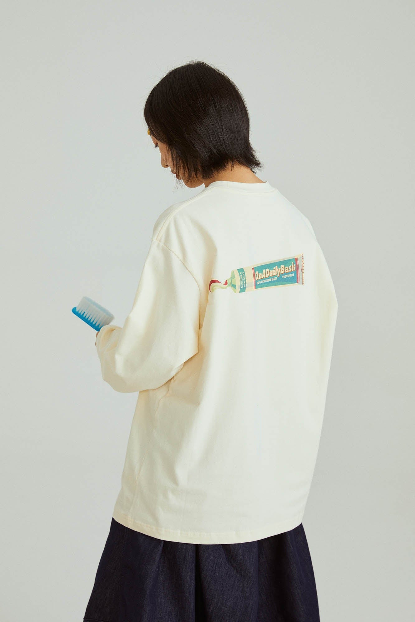 ONADAILYBASIS Toothbrush & Toothpaste Graphic Long-Sleeve Tee