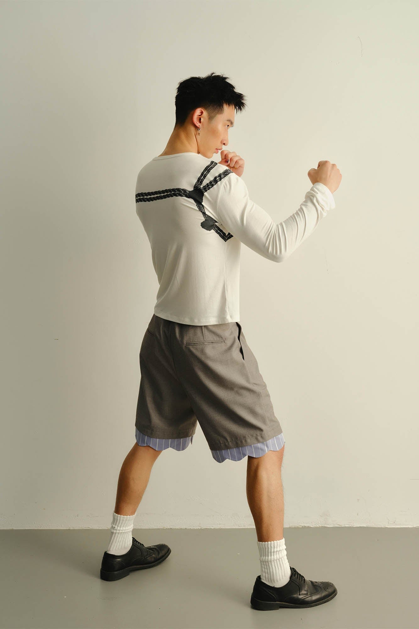 KADAKADA Harness-Strapped Graphic Long-Sleeve Tee